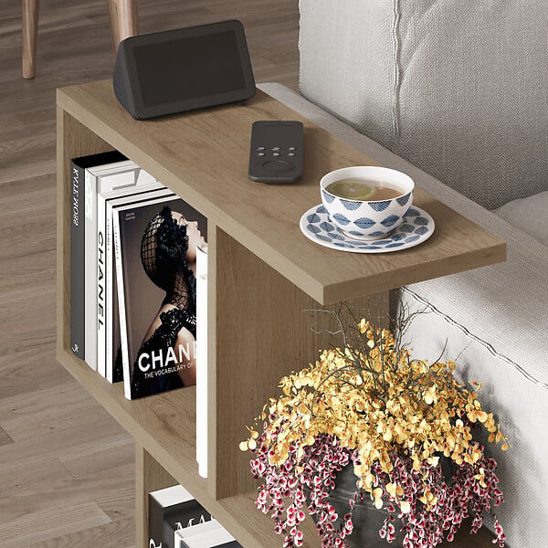 HABITAT ET JARDIN - Table d'appoint en bois "Homemania" - 60 x 20 x 60 cm - Beige - large