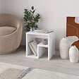 HABITAT ET JARDIN - table d'appoint en bois "Bon" 40 x 35 x 40 cm - Blanc - vignette
