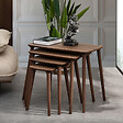 HABITAT ET JARDIN - Table gigogne (4 pièces) en bois "Luci" 70 x 40 x 55 cm - Noyer - vignette