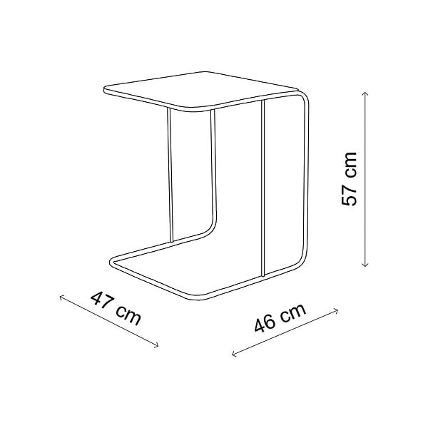 HABITAT ET JARDIN - table d'appoint en métal "Poet" 47 x 46 x 57 cm - Noir - large