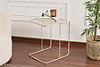 HABITAT ET JARDIN - table d'appoint en métal "Poet" 47 x 46 x 57 cm - Taupe - vignette