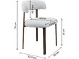 HABITAT ET JARDIN - Lot de 2 chaises de salle à manger imitation bois "Aurea" - Gris clair - vignette