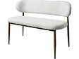 HABITAT ET JARDIN - Banc de salle à manger en tissu - 110 cm - "Sélène" - 3 places - Gris clair et marron - vignette
