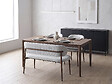 HABITAT ET JARDIN - Banc de salle à manger en tissu - 110 cm - "Sélène" - 3 places - Gris clair et marron - vignette
