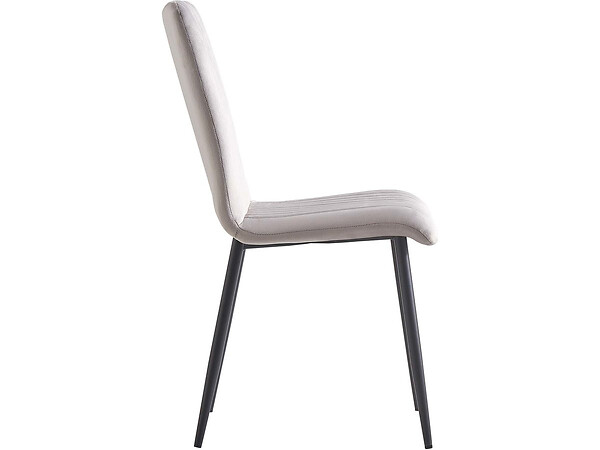 HABITAT ET JARDIN - Lot de 2 chaises en velours "Henley" - Gris clair - large