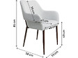 HABITAT ET JARDIN - Lot de 2 chaises de salle à manger avec accoudoirs "Jade" - Gris clair - vignette