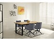 HABITAT ET JARDIN - Lot de 2 chaises en tissu "Pharell" - 60 x 61 x 91 cm - Gris - vignette
