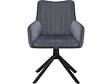 HABITAT ET JARDIN - Lot de 2 chaises en tissu "Pharell" - 60 x 61 x 91 cm - Gris - vignette