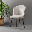 HABITAT ET JARDIN - Ensemble de chaises (4 pièces) en bois "Rubi" - 52 x 42 x 85 cm - Crème - vignette