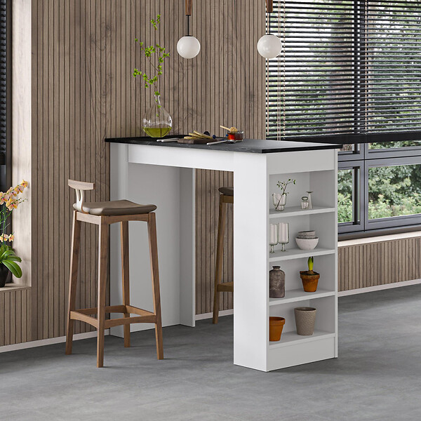 HABITAT ET JARDIN - Table de bar en bois "Swallow" 117 x 54 x 102 cm - Bendir - large