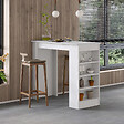 HABITAT ET JARDIN - Table de bar en bois "Swallow" 117 x 54 x 101,8 cm - Blanc - vignette