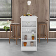 HABITAT ET JARDIN - Table de bar en bois "Swallow" 117 x 54 x 101,8 cm - Blanc - vignette