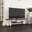 HABITAT ET JARDIN - Meuble TV en bois "April" - 120 x 30 x 33 cm - Gris anthracite - vignette