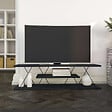 HABITAT ET JARDIN - Meuble TV en bois "April" - 120 x 30 x 33 cm - Gris anthracite - vignette