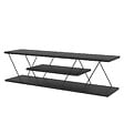 HABITAT ET JARDIN - Meuble TV en bois "April" - 120 x 30 x 33 cm - Gris anthracite - vignette