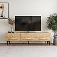 HABITAT ET JARDIN - Meuble TV en bois "Felix" 160 x 31,4 x 44,1 cm - Chêne saphir - vignette
