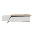 HABITAT ET JARDIN - Meuble TV en bois "Zonas" - 180 x 35 x 28 cm - Blanc - vignette