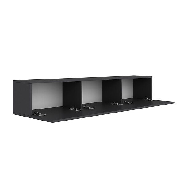 HABITAT ET JARDIN - Meuble TV en bois "West" 150 x 32 x 30 cm - Anthracite - large