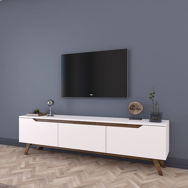 HABITAT ET JARDIN - Meuble TV en bois "Digi" - 180 x 35 x 48 cm - Marron - large