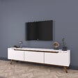 HABITAT ET JARDIN - Meuble TV en bois "Digi" - 180 x 35 x 48 cm - Marron - vignette