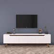 HABITAT ET JARDIN - Meuble TV en bois "Digi" - 180 x 35 x 48 cm - Marron - vignette