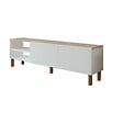 HABITAT ET JARDIN - Meuble TV en bois "River" - 150 x 31 x 48 cm - Blanc - vignette