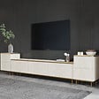 HABITAT ET JARDIN - Meuble TV en bois "Imaj" - 260 x 35 x 60 cm - TravertinOr - vignette