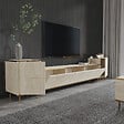 HABITAT ET JARDIN - Meuble TV en bois "Imaj" - 260 x 35 x 60 cm - TravertinOr - vignette