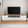 HABITAT ET JARDIN - Meuble TV en bois "Veramont" - 180 x 44 x 44 cm - Marron - vignette