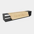 HABITAT ET JARDIN - Meuble TV en bois "Rhodes" - 240 x 37 x 47 cm - Beige - vignette