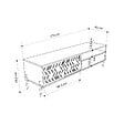 HABITAT ET JARDIN - Meuble TV en bois "Dionysos" - 170 x 45 x 48 cm - Beige - vignette