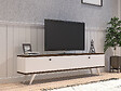 HABITAT ET JARDIN - Meuble TV en bois "Parlak" - 160 x 25 x 40 cm - Blanc - vignette