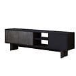 HABITAT ET JARDIN - Meuble TV en bois "Ravello" - 150 x 30 x 45 cm - Gris anthracite - vignette