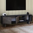 HABITAT ET JARDIN - Meuble TV en bois "Ravello" - 150 x 30 x 45 cm - Gris anthracite - vignette