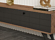 HABITAT ET JARDIN - Meuble TV en bois "Alberi" - 160 x 25 x 35 cm - Gris anthracite - vignette