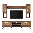 HABITAT ET JARDIN - Ensemble meuble TV en bois "Mezalun" - 180 x 35 x 48 cm - Marron - vignette
