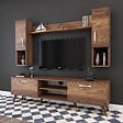 HABITAT ET JARDIN - Ensemble meuble TV en bois "Mezalun" - 180 x 35 x 48 cm - Marron - vignette
