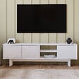 HABITAT ET JARDIN - Meuble TV en bois "Ravello" - 150 x 30 x 45 cm - Blanc - vignette