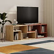 HABITAT ET JARDIN - Meuble TV modulable en bois "Glis" - 145 x 35 x 44 cm - Terracotta - vignette