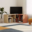 HABITAT ET JARDIN - Meuble TV modulable en bois "Glis" - 145 x 35 x 44 cm - Terracotta - vignette