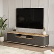 HABITAT ET JARDIN - Meuble TV en bois "FR7" - 180 x 44 x 44 cm - Pin atlantiqueAnthracite - vignette