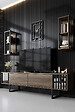 HABITAT ET JARDIN - Meuble TV en bois "Chrome Line" - 180 x 30 x 48 cm - NoyerNoir - vignette