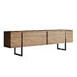 HABITAT ET JARDIN - Meuble TV en bois "Luxe" - 180 x 30 x 50 cm - Marron - vignette