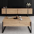 HABITAT ET JARDIN - Meuble TV en bois "Luxe" - 180 x 30 x 50 cm - Marron - vignette