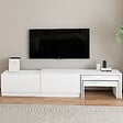 HABITAT ET JARDIN - Meuble TV en bois "Nest" - 180 x 30 x 36 cm - Blanc - vignette