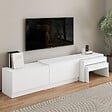 HABITAT ET JARDIN - Meuble TV en bois "Nest" - 180 x 30 x 36 cm - Blanc - vignette