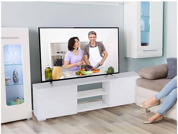 HABITAT ET JARDIN - Meuble TV "Frida" - 155 x 31 x 42,5 cm - Gris - large
