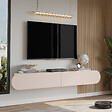 HABITAT ET JARDIN - Meuble TV en bois "LUM1" - 180 x 31 x 29 cm - Crème - vignette