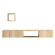 HABITAT ET JARDIN - Meuble TV avec étagère murale en bois "Avior" - 180 x 32 x 25 cm - Beige - vignette