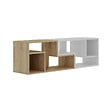 HABITAT ET JARDIN - Meuble TV modulable en bois "Glis" - 145 x 35 x 44 cm - Blanc - vignette